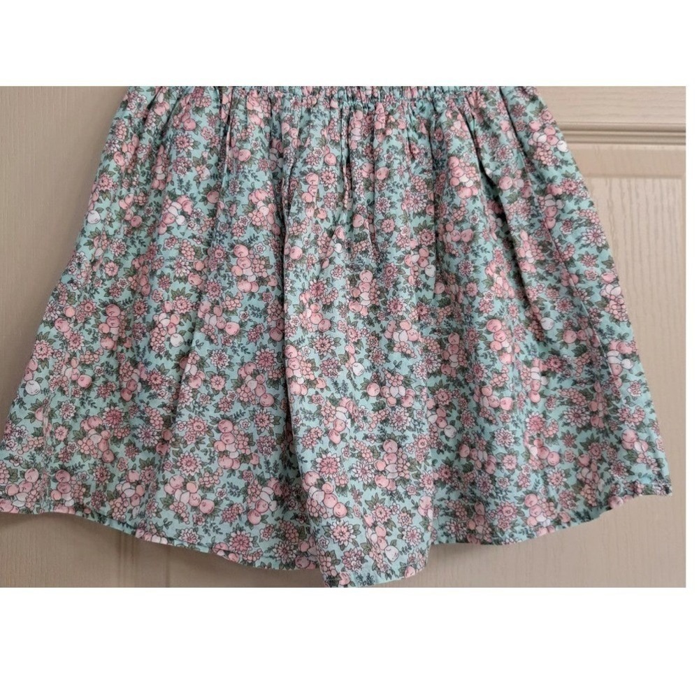 Gap Kids Floral Mini Skirt Blue‎ Pink Green Flower Print Elastic Waist Size L 10